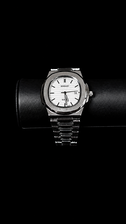 Rinnady Elegance Silver — Reloj de Acero Inoxidable
