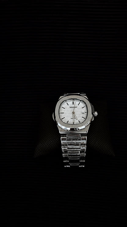 Rinnady Elegance Silver — Reloj de Acero Inoxidable