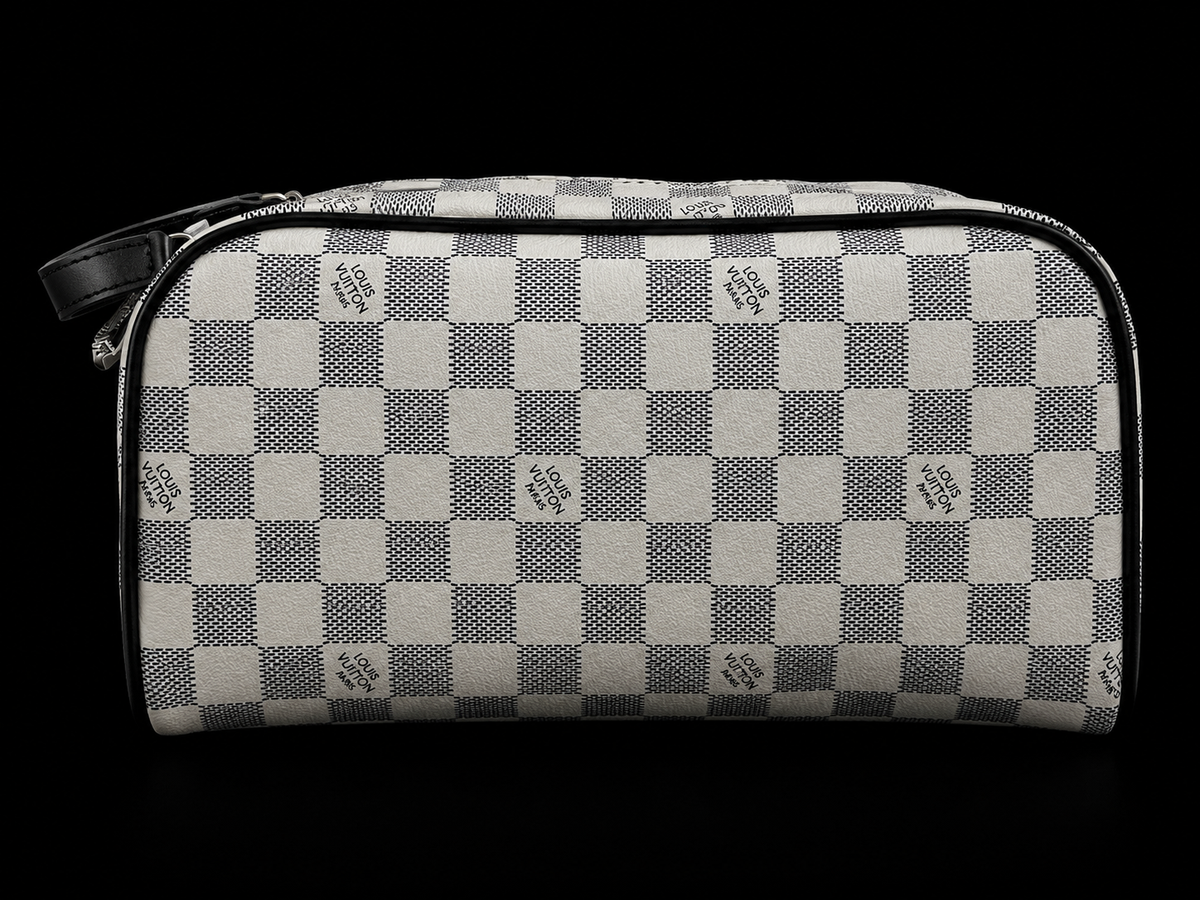 Bolso de Mano Louis Vuitton Keepall a Cuadros Blanco