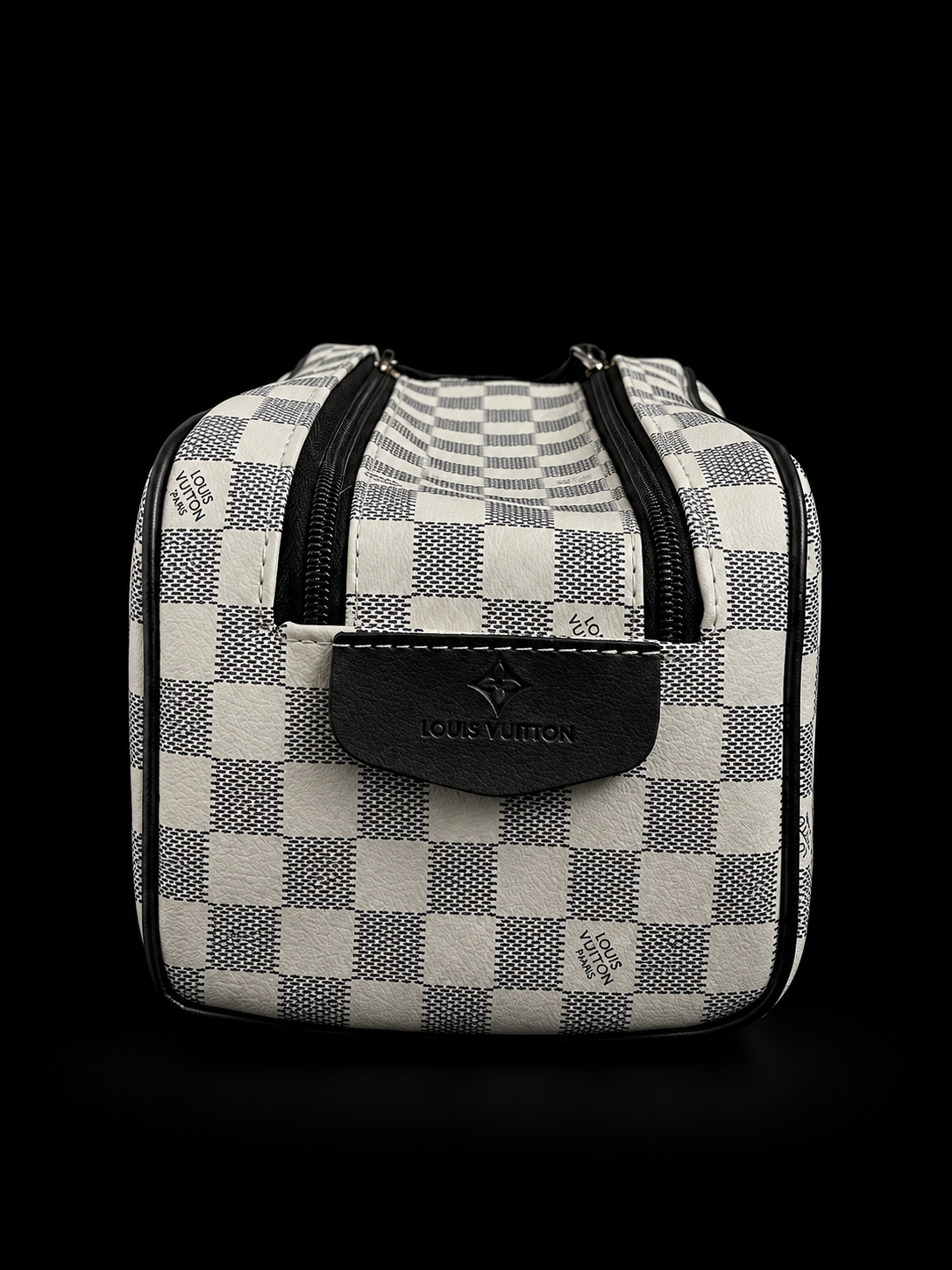 Bolso de Mano Louis Vuitton Keepall a Cuadros Blanco