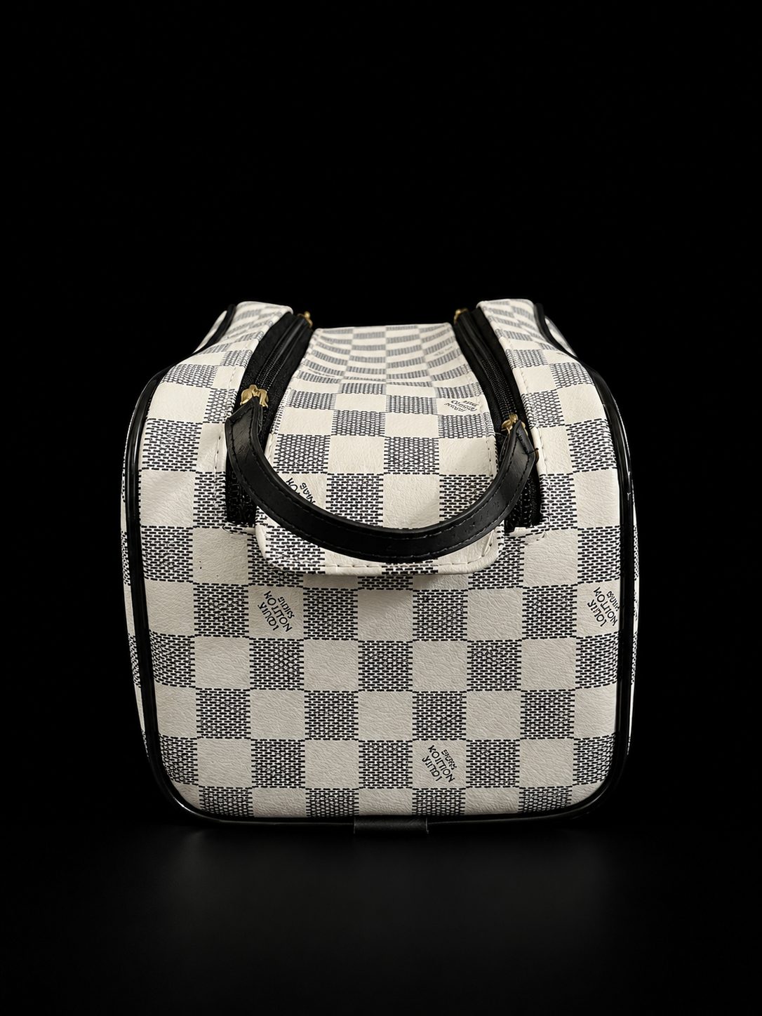 Bolso de Mano Louis Vuitton Keepall a Cuadros Blanco